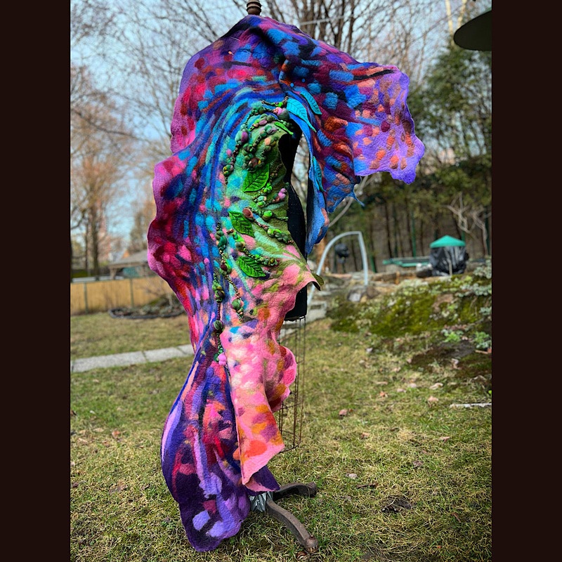 The river Felted Shawl 80 X 28