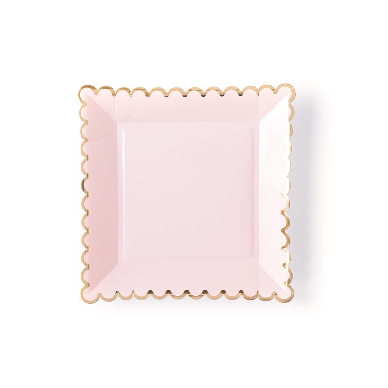 Blush Scalloped 9 Paper Plates