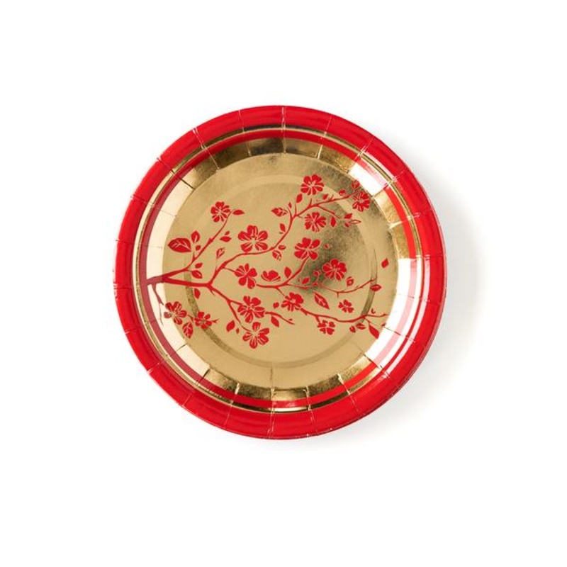 Chinese New Year Floral 7 Paper Plates