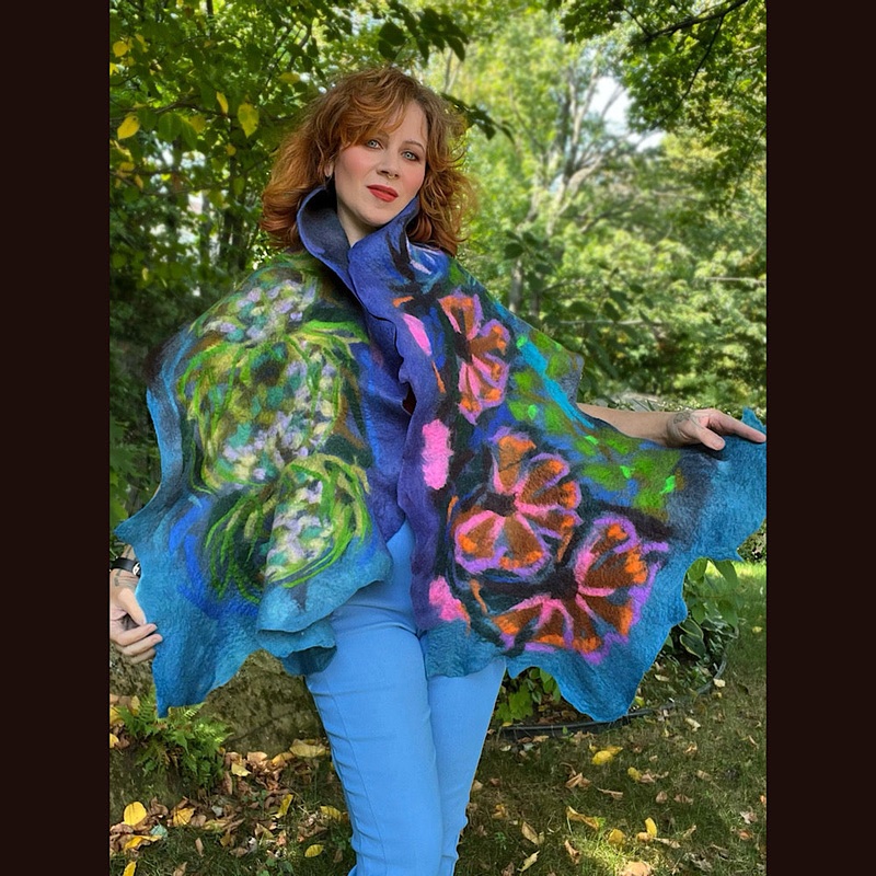 Felted Wool Scarf 70 X 23