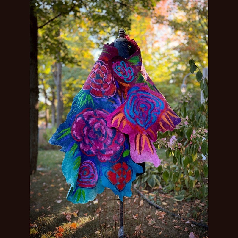 Handmade Felted Wool Scarf 82 X 25