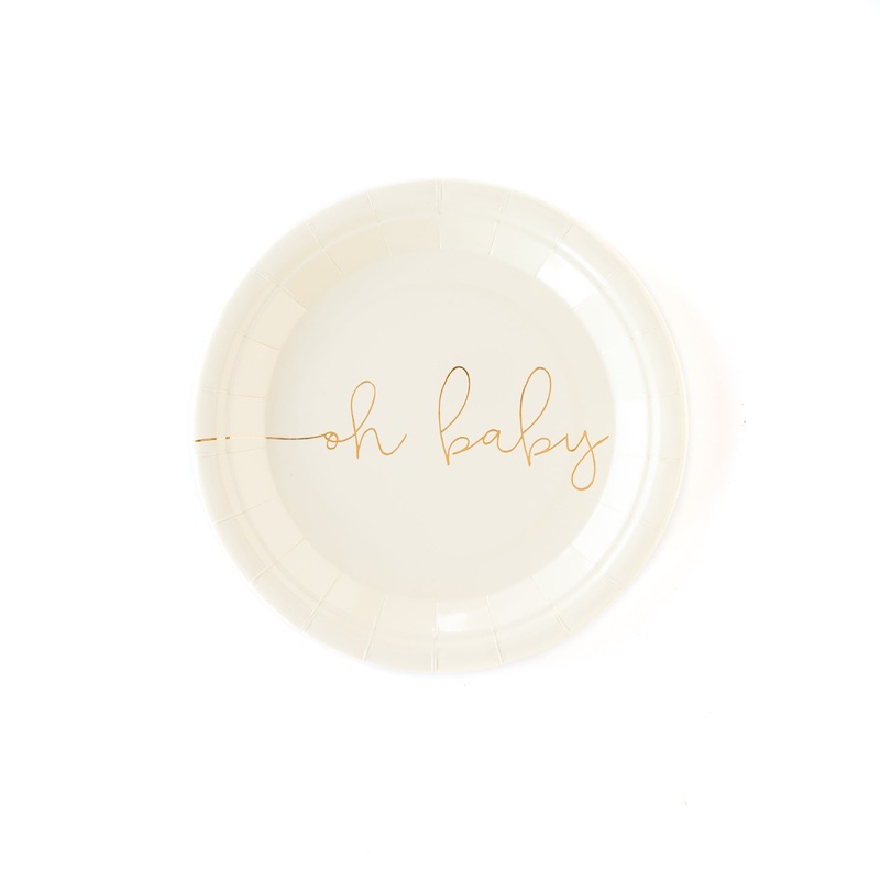 Oh Baby 7 Round Paper Plates