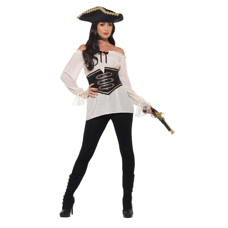 Deluxe Pirate Shirt, Ladies, Ivory