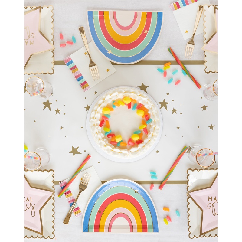 Metallic Gold Stars Paper Table Runner