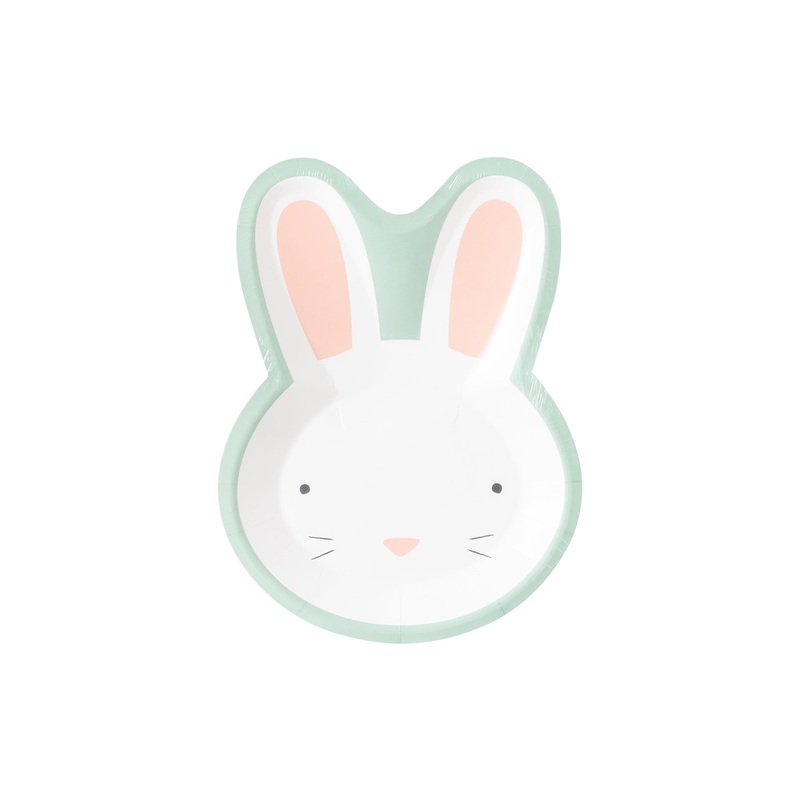 Blue Easter Bunny Shaped Plate