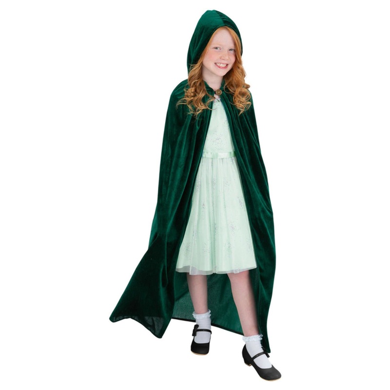 Deluxe Cloak, Emerald Green, Kids
