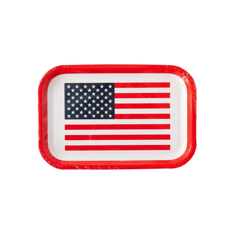 Flag Shaped Paper Plate
