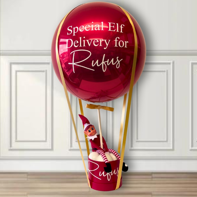 Any Message Elf Hot Air Balloon Arrangement