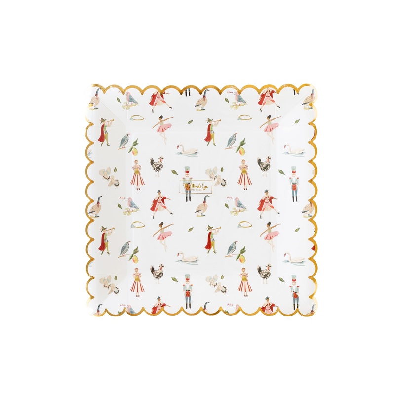 12 Days Of Christmas Scatter Pattern Paper Plate