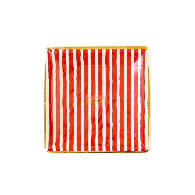 Elf Stripe Paper Plate