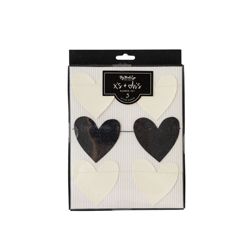 Glitter Heart Banner Set