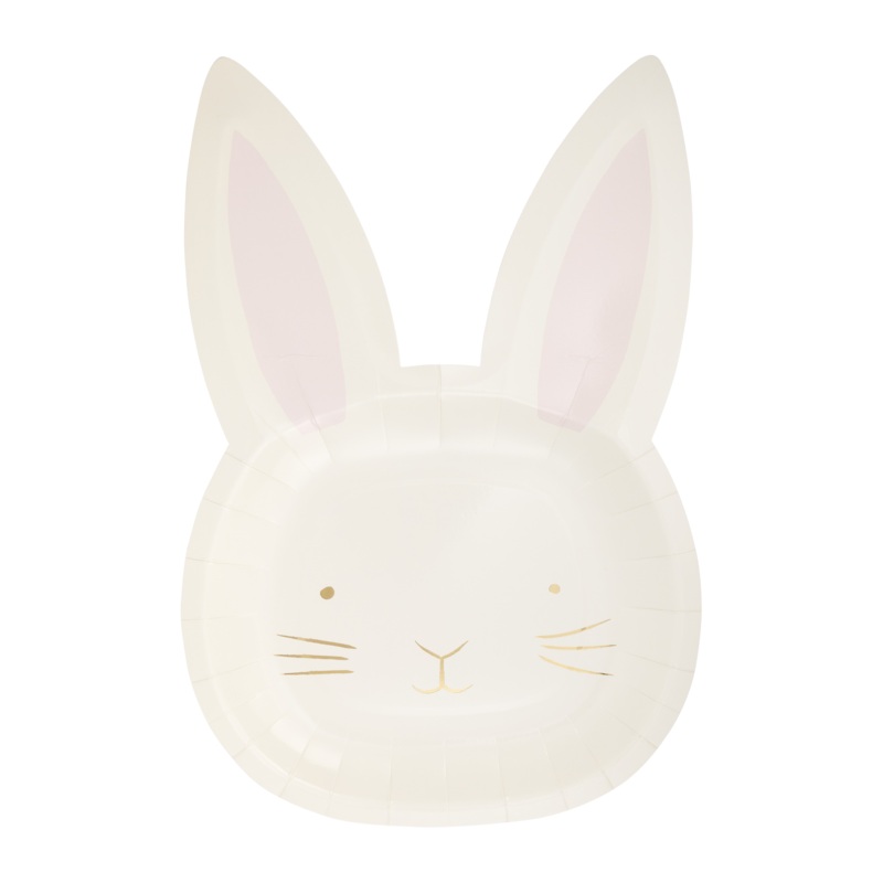 Bunny Face Shaped Paper Plate