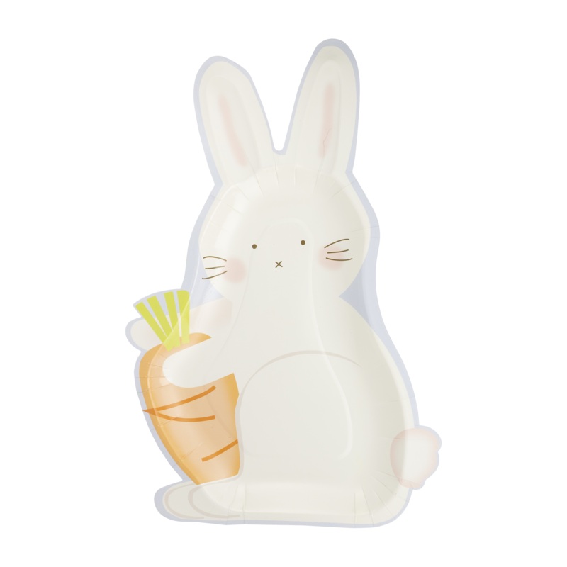 Bunny with Carrot Shaped Paper Plate