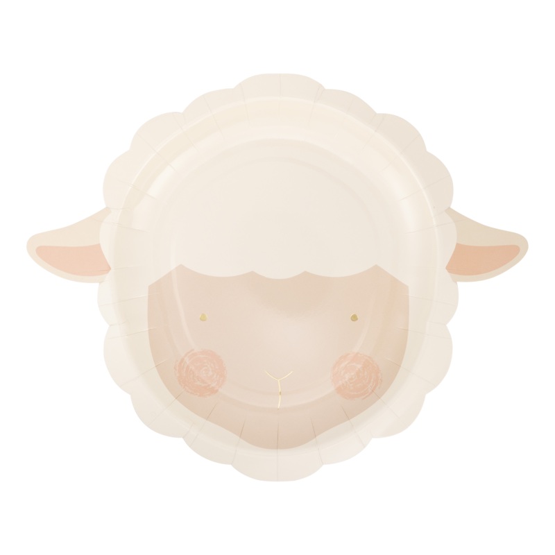 Lamb Shaped Paper Plate