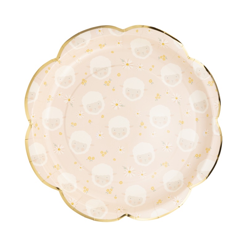Scattered Lamb Paper Plate
