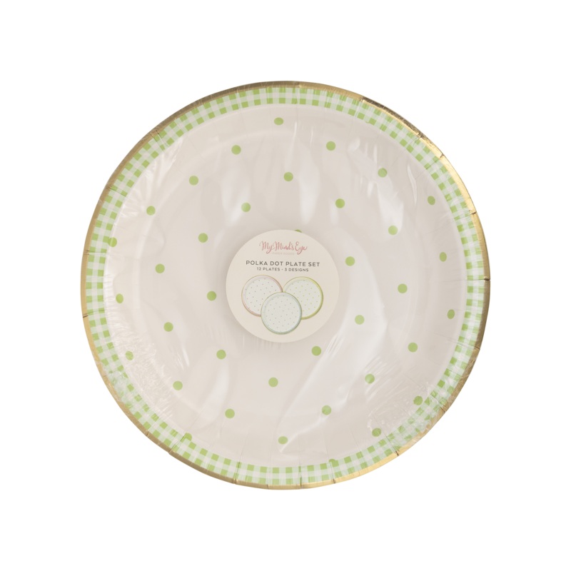 Spring Polka Dot Paper Plate Set