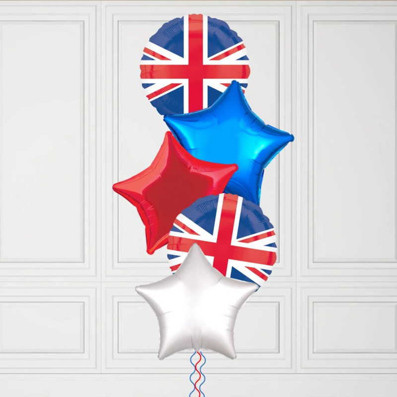 Union Flag Balloon Bouquet|No Thanks|Yes Add another Bouquet|AM|PM