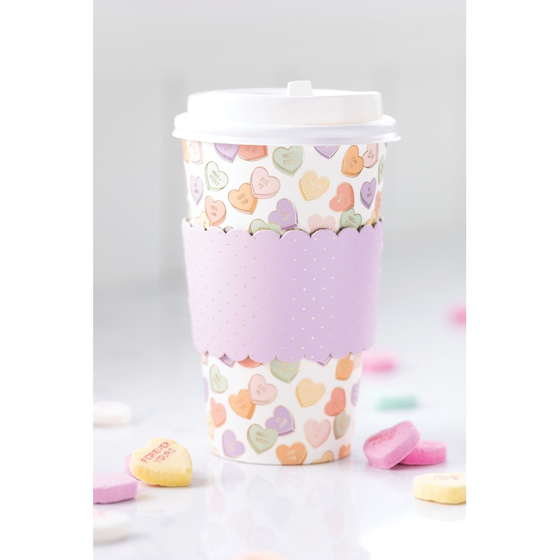 Conversation Hearts Cozy To-Go Cups (8 ct)