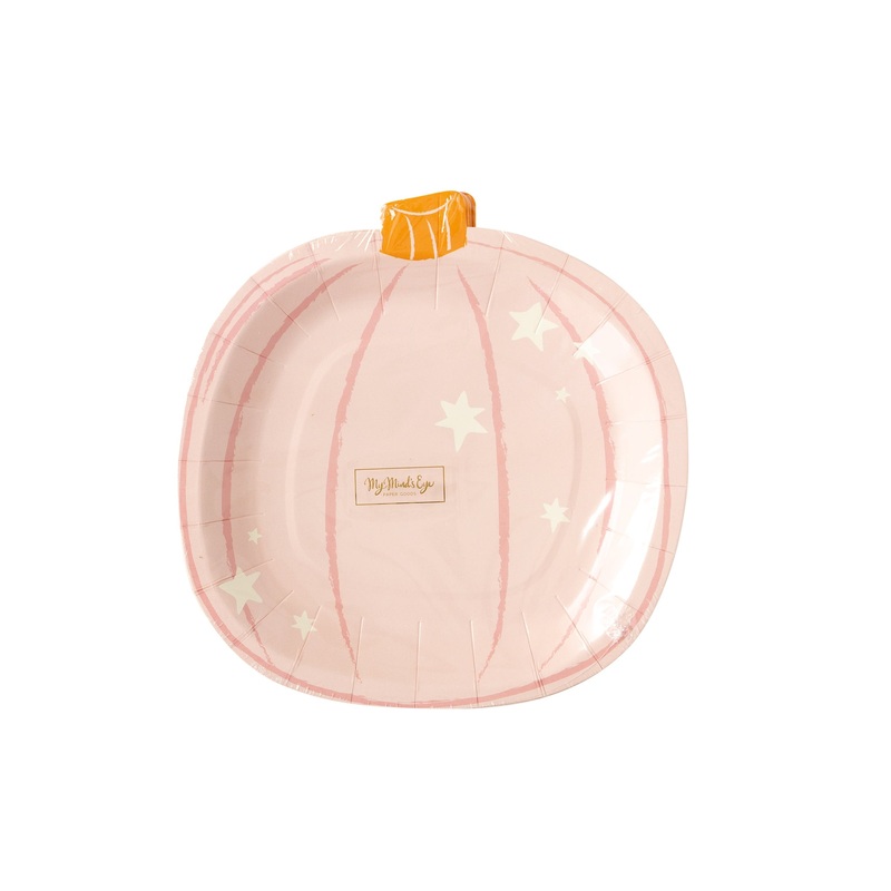 Ghoul Gang Pumpkin Shaped Paper Plate