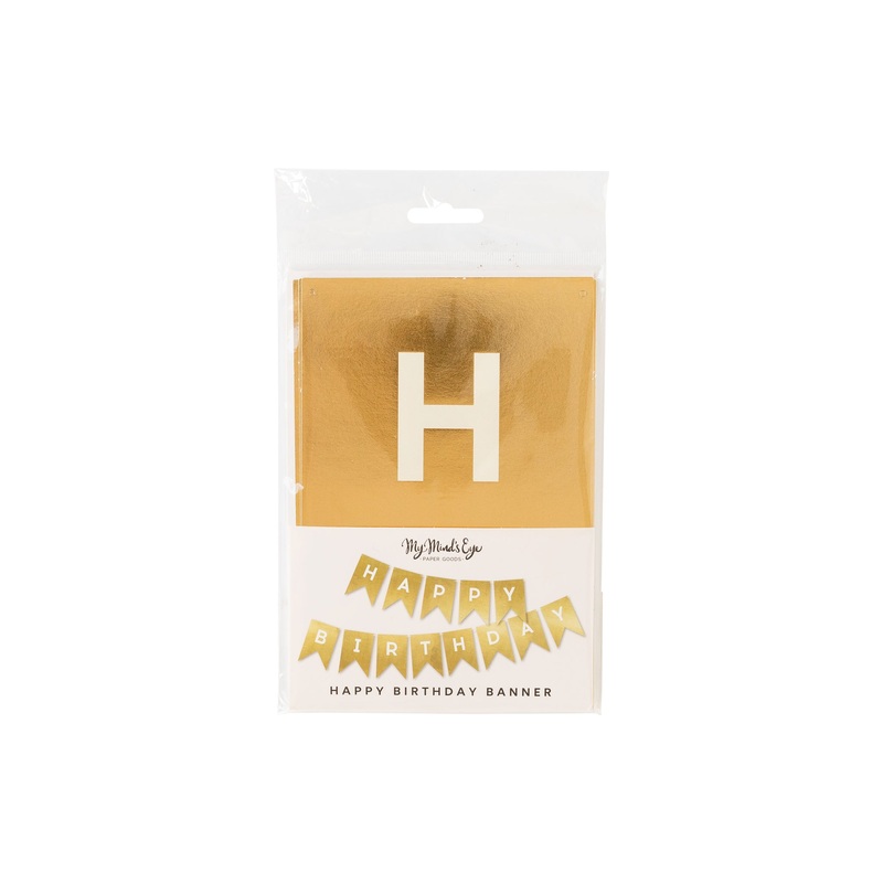 Gold Foil HAPPY BIRTHDAY Word Banner