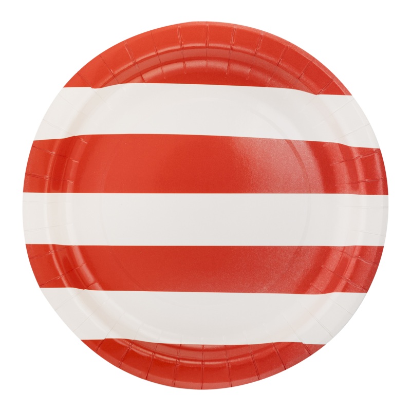 Lady Liberty Red Striped Paper Plate