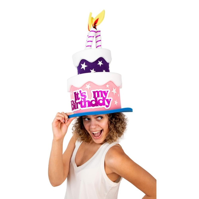 My Birthday Cake Hat|Pink|Blue|No|Yes +$10