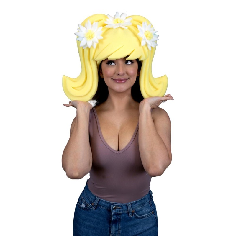 Simple Wig with Daisies|Yellow|Other +$5
