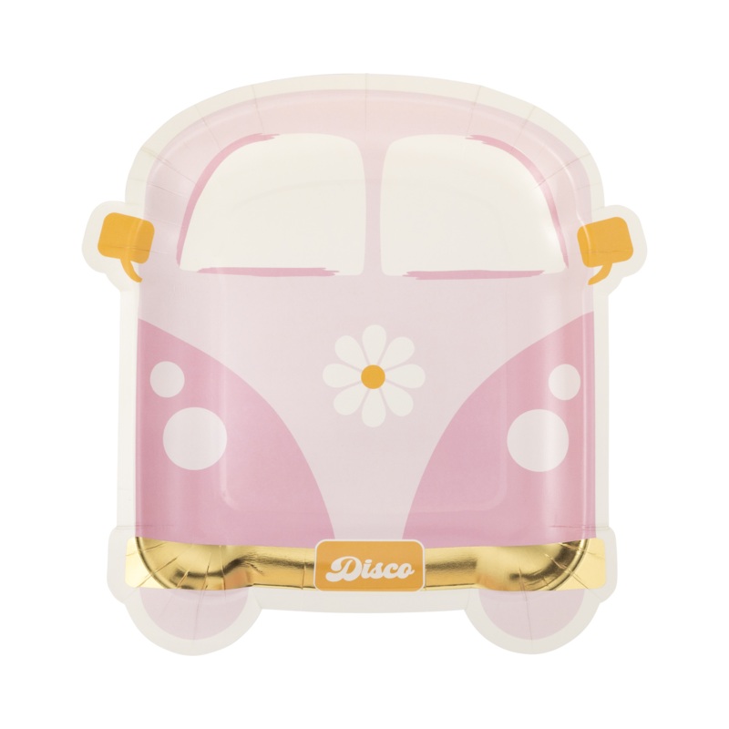 Disco Daisy Van Shaped Paper Plate