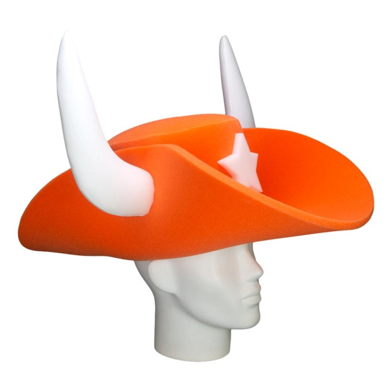 Long Horns Giant Cowboy hat|Orange|Other +$5|White|Other +$5