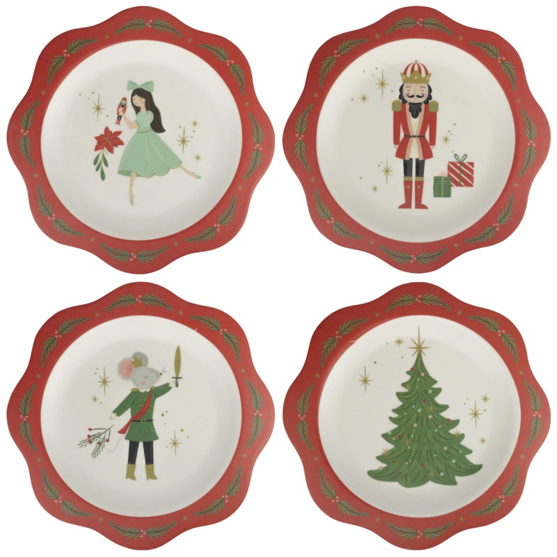 Nutcracker Bamboo 9 Plate Set
