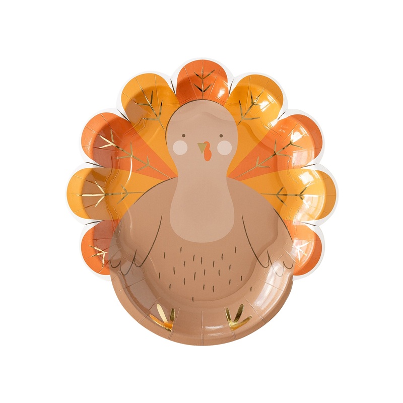 Kid's Turkey Shaped Paper Plate
