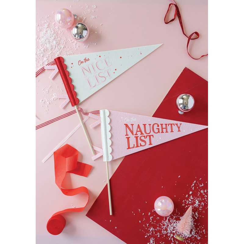 Naughty Nice Felt Pennant Banners