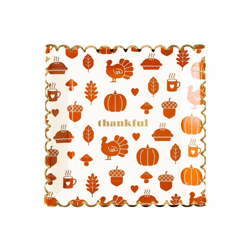 Thankful Icons Plate