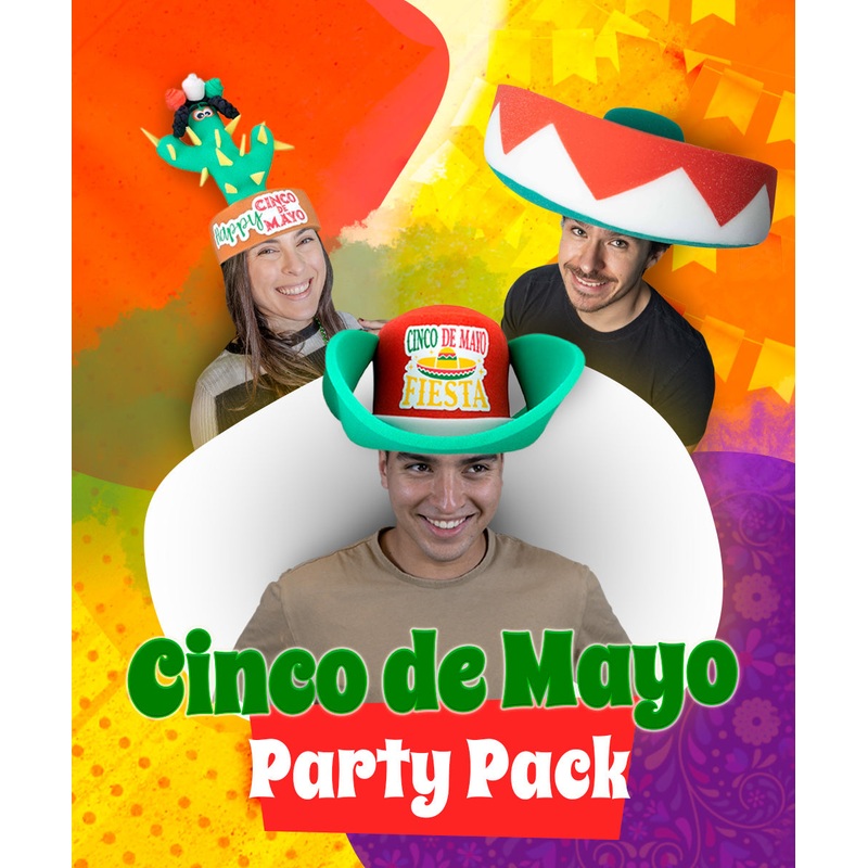 Cinco de Mayo Party Pack (14 Hats & 6 Headbands)