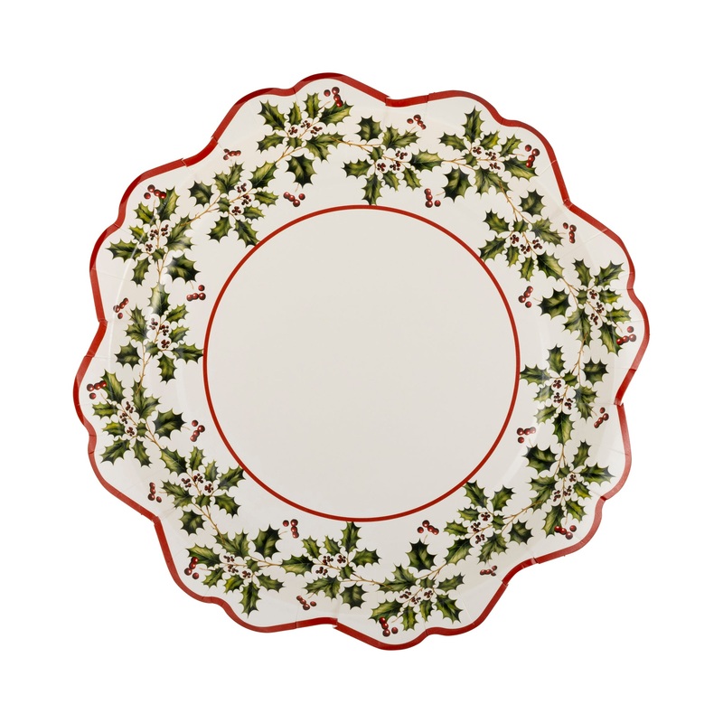 Holly Ivy Shaped Plate