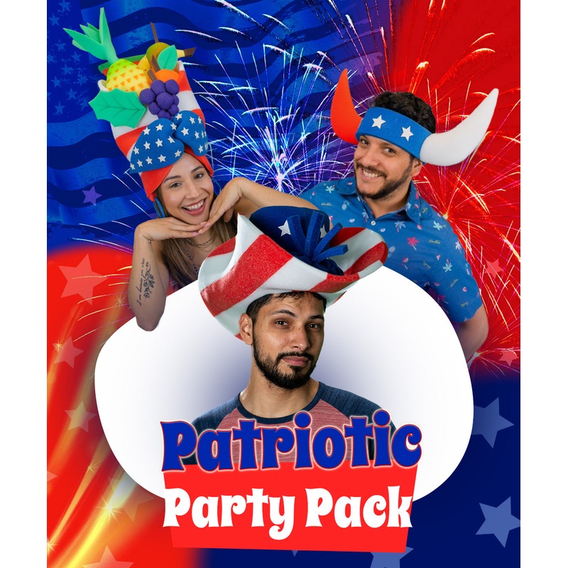 Patriotic Party Pack (20 Hats & 20 Headbands)