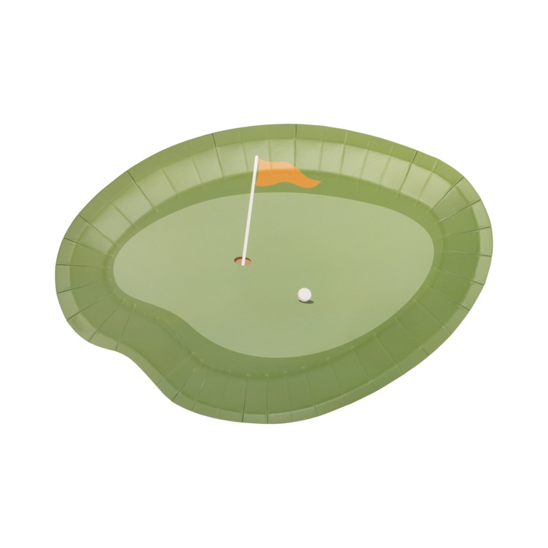 Putting Green Paper Plate