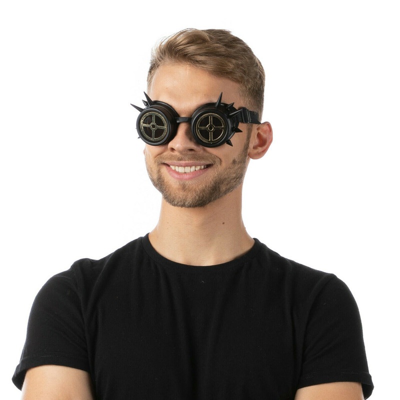 Black Cross Spike Goggles