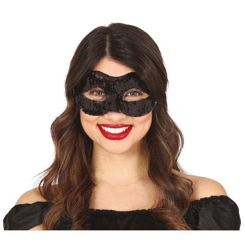 Black Sequin Mask