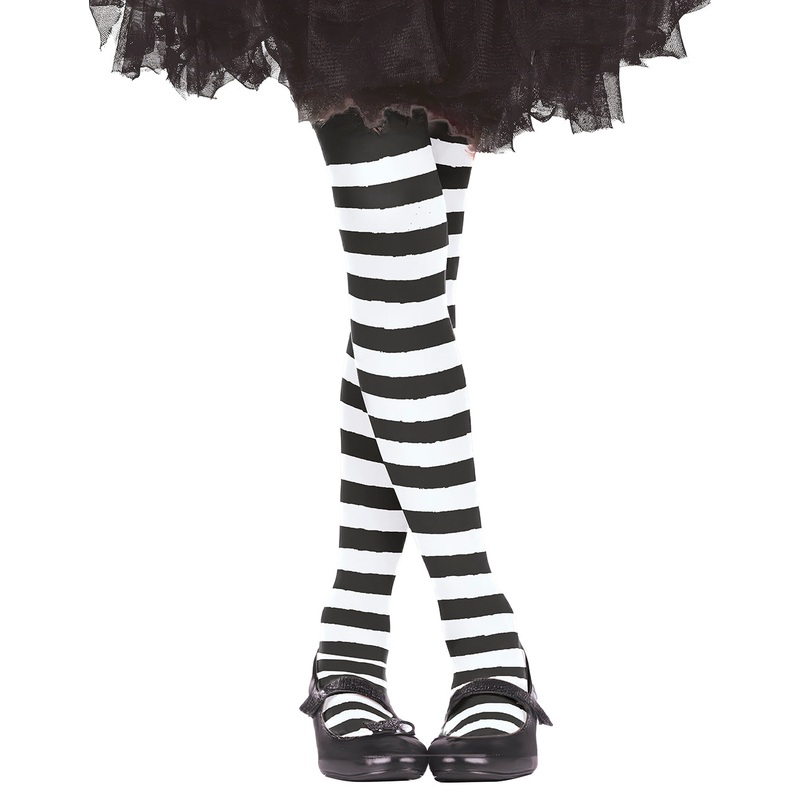 Child White Striped Tights|Small Age (3-6)