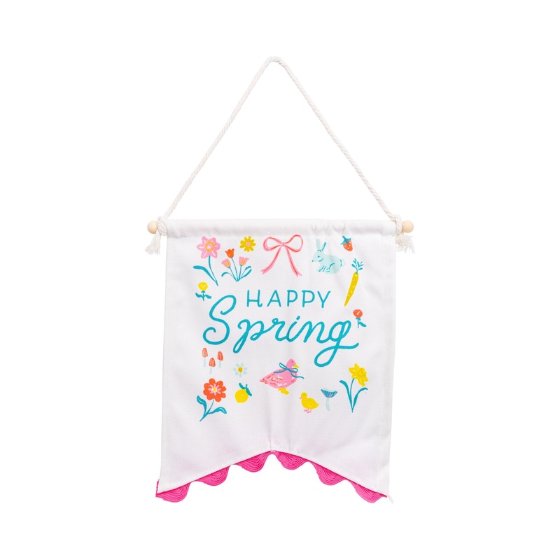 Happy Spring Canvas Banner