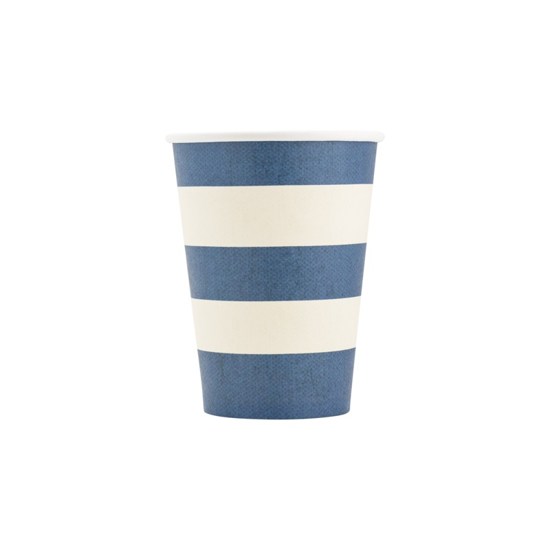 Hamptons Striped Paper Cups