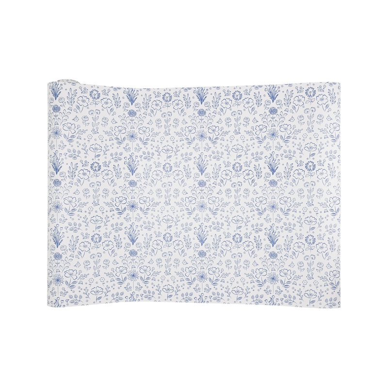 Pembroke Blue Floral Paper Table Runner