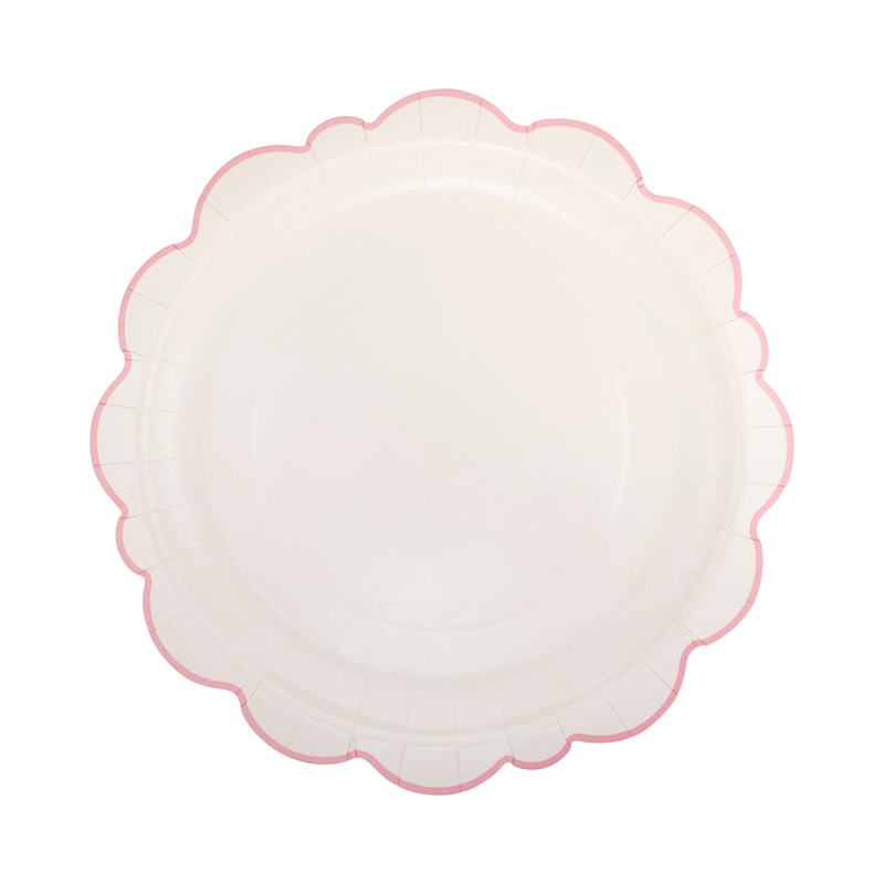 Pembroke Pink Edge Scallop 12 Plate