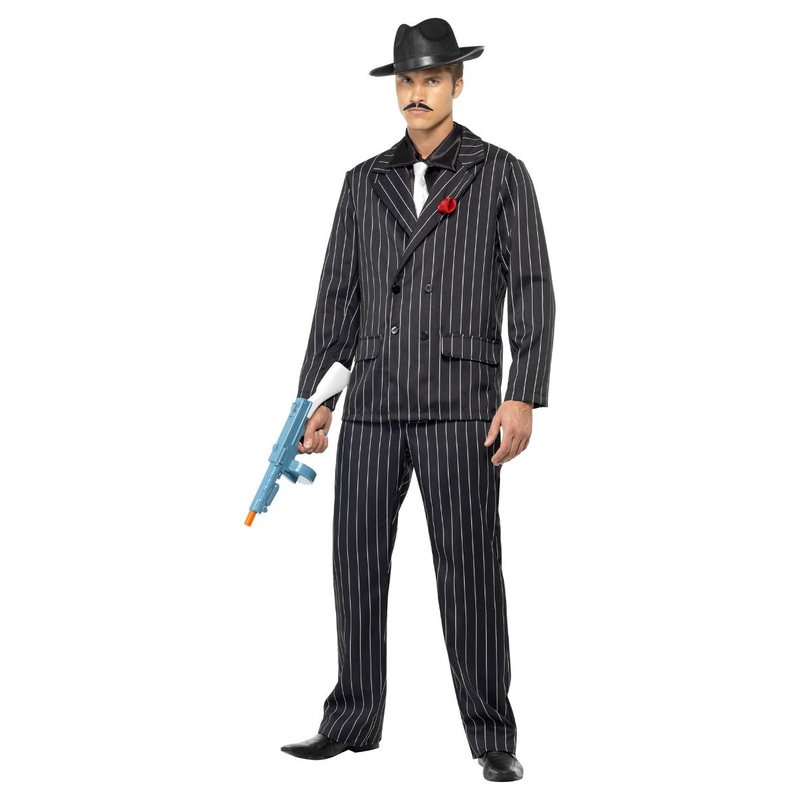 Zoot Suit Costume, Male, Black