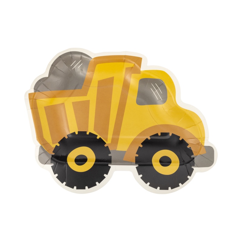 Construction Dump Truck Paper Plate