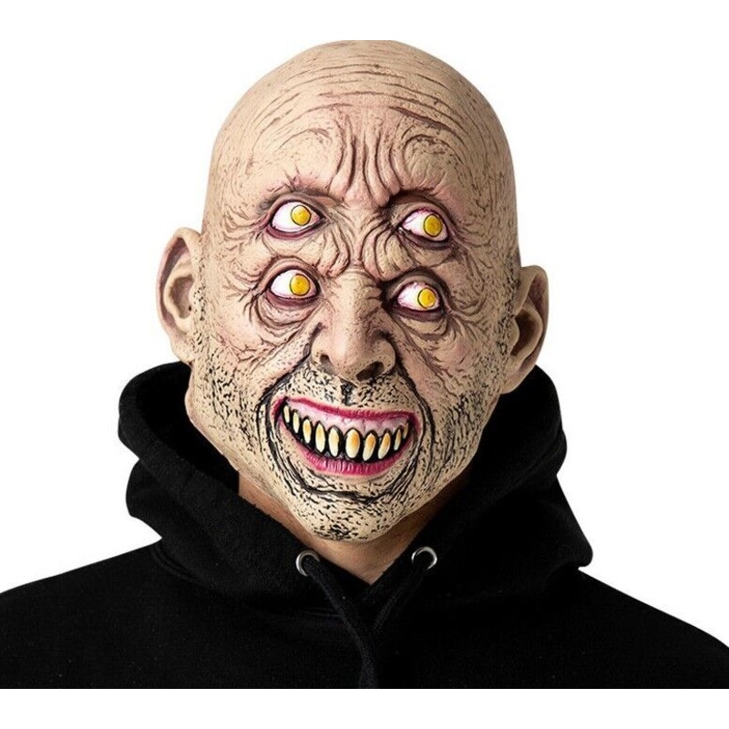 Deluxe Freaky Four Eyes Latex Mask