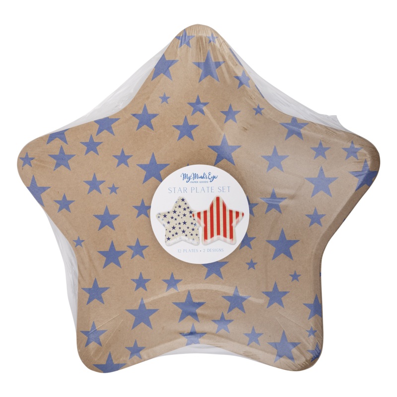 Kraft Star Shaped Paper Plate Set