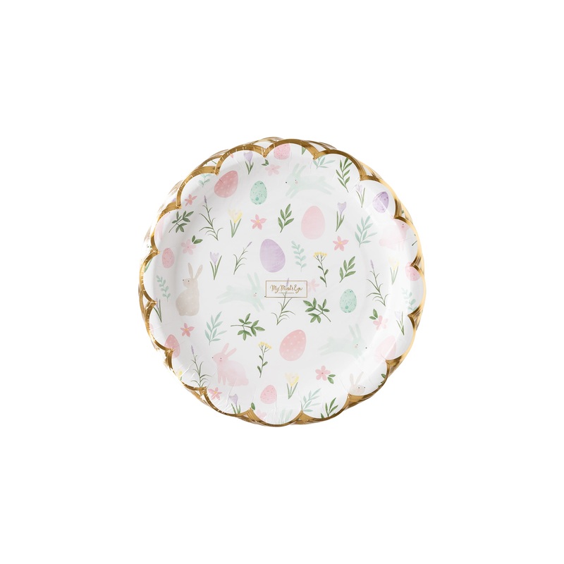 Watercolor Easter Scatter Round 9 Plate