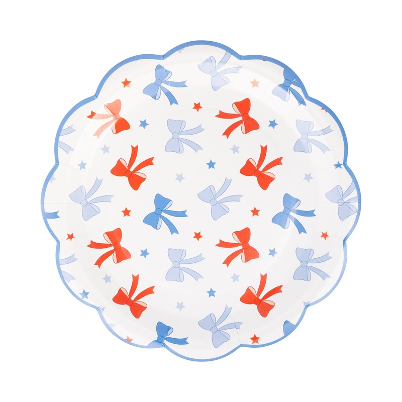 Bows Paper Plate (8 ct)